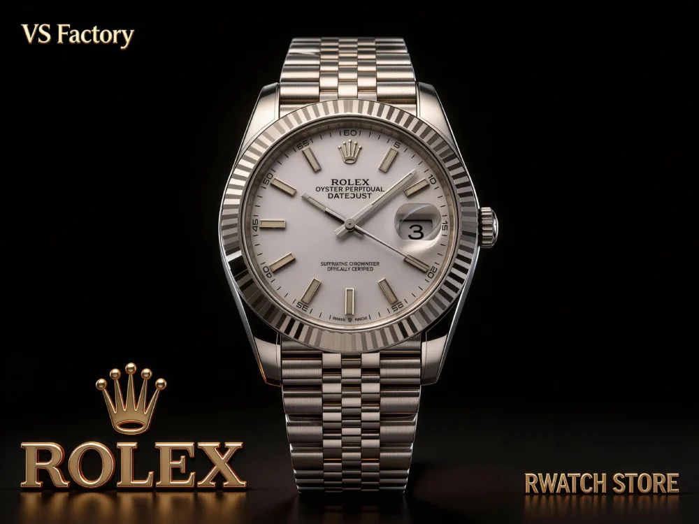 Rolex Datejust 41 White Dial 126334 – VS Factory 904L Steel Watch with VS3235 Movement | Best Replica
