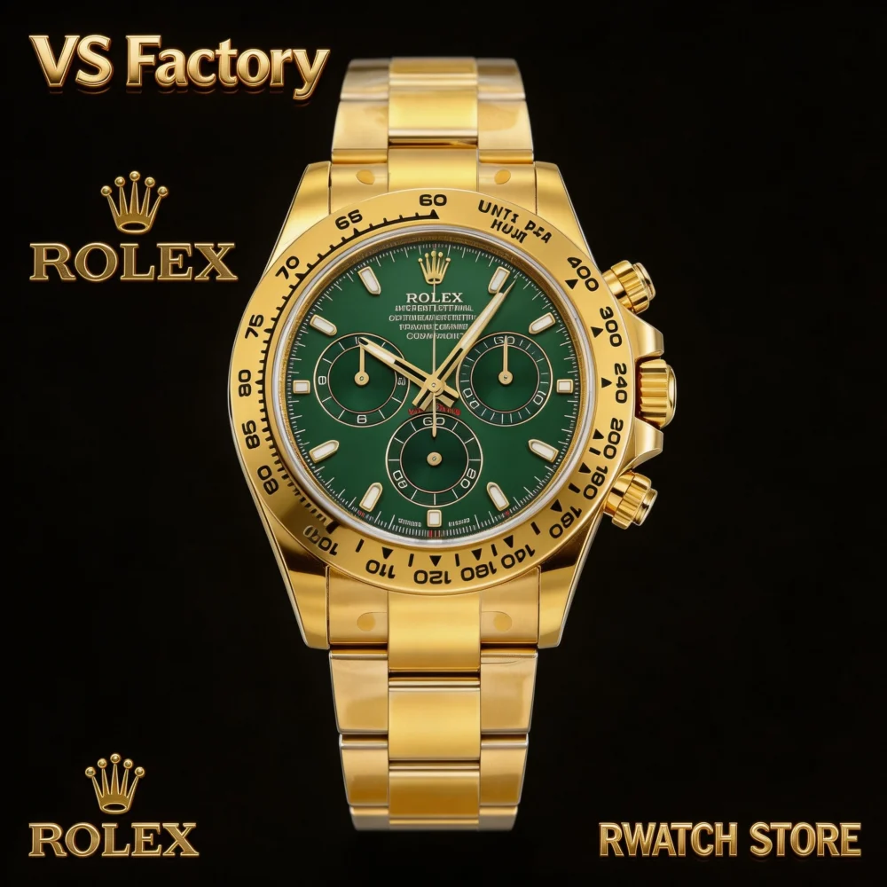 VS Factory Rolex Daytona 116508 Green Dial YG DD4130 Movement