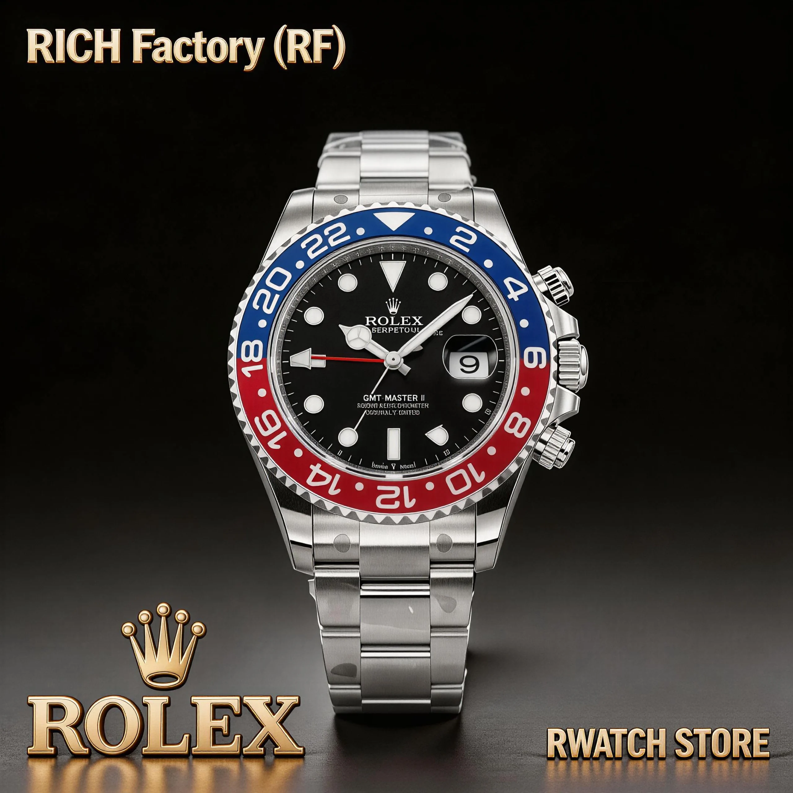 jimeng-2026-04-09-1428-按照图片1的排版做劳力士手表促销海报，根据图二中的 手表单独做（“注意表盘圆形状..._副本